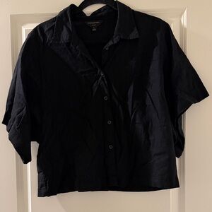 Banana Republic Linen Blend Shirt in Black